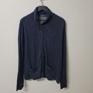 Polo Ralph Lauren Dark Blue Button Down Cardigan Men's Large